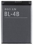 Аккумулятор (Батарея) АКБ Nokia BL-4B для 1606, 2505, 2605, 2630, 2660, 2760, 3606, 5000 classic, 6111, 6125,  7070 prism, 7088, 7370, 7373, 7360, 7500 prism, N76 